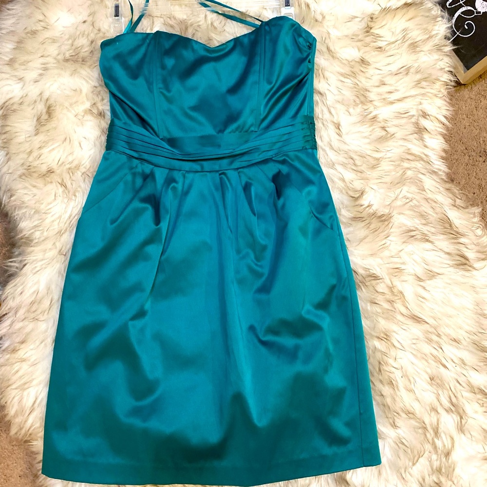 Teal sweetie heart strapless dress